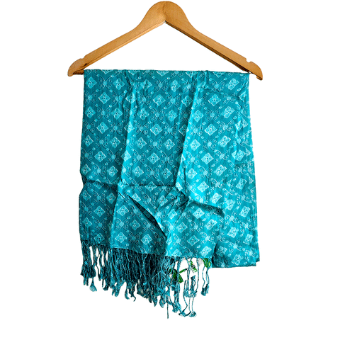 Bagru Block Print Sarong, Sarong Beach Wrap, Cotton Sarong,Pareo, Summer Pareo ,Size 45X80 Inc ( Light  Blue Colour)
