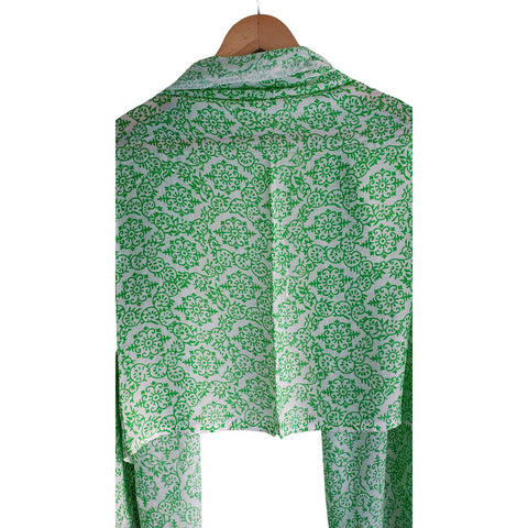 Women's Reversible Silk Viscose Summer Stole, with Fringe Tassels, 185 x 75 cm