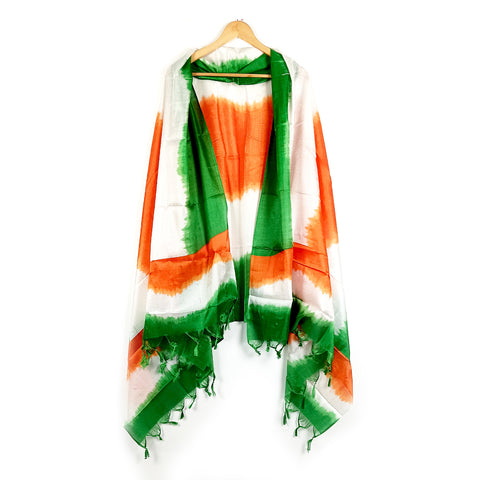 Tiranga Khadi Cotton Silk Digital Print Dupatta for Women