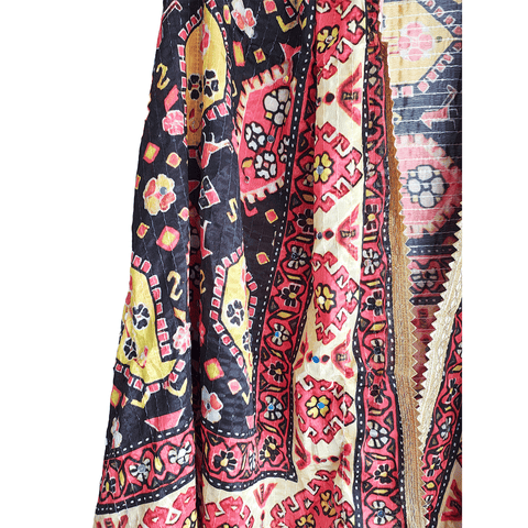 Pakistani Digital Printed Chinnon Multicoloured Dupatta With Heavy Mirror Work