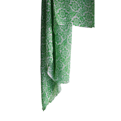 Women's Reversible Silk Viscose Summer Stole, with Fringe Tassels, 185 x 75 cm
