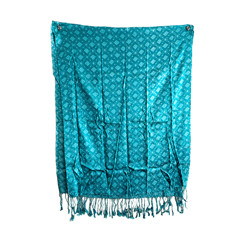 Bagru Block Print Sarong, Sarong Beach Wrap, Cotton Sarong,Pareo, Summer Pareo ,Size 45X80 Inc ( Light  Blue Colour)