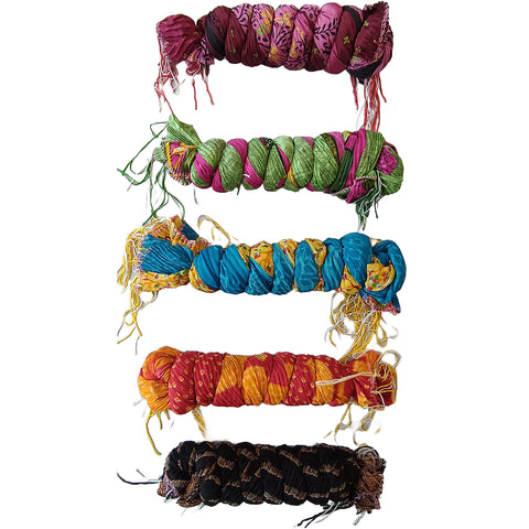 Chiffon Crushed Fancy Dupatta COMBO set of five Multi Color