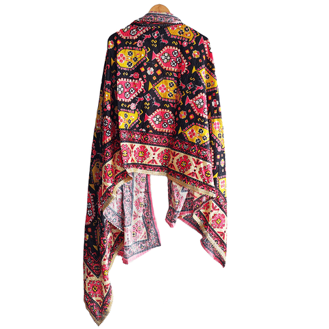 Pakistani Digital Printed Chinnon Multicoloured Dupatta With Heavy Mirror Work