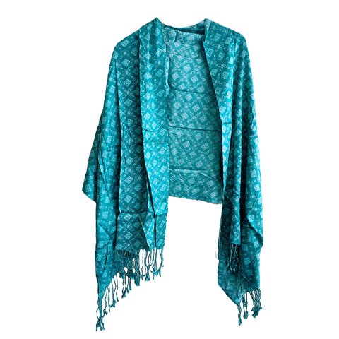 Bagru Block Print Sarong, Sarong Beach Wrap, Cotton Sarong,Pareo, Summer Pareo ,Size 45X80 Inc ( Light  Blue Colour)