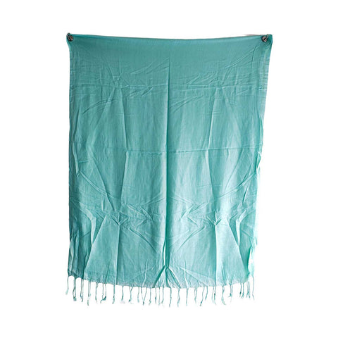 Women's Reversible Silk Viscose Summer Stole, with Fringe Tassels, 185 x 75 cm
