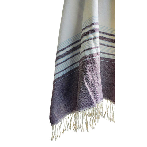 Earthy Elegance Embroidered Wool Stole | Artisan Winter Wrap (ISYVMW012)