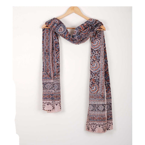 Indian Scarves Women's Kalamkari cotton stole Size  55x194 cm