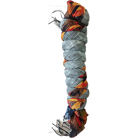 Chiffon Crushed Fancy Dupatta COMBO set of five Multi Color(Red,Dark green,Yellow,Grey And Green)