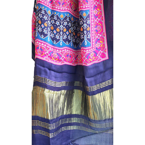 Semi Gaji Silk Bandhani Dupatta