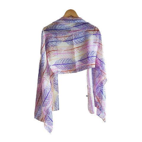 Silk Scarf with Botanical Print