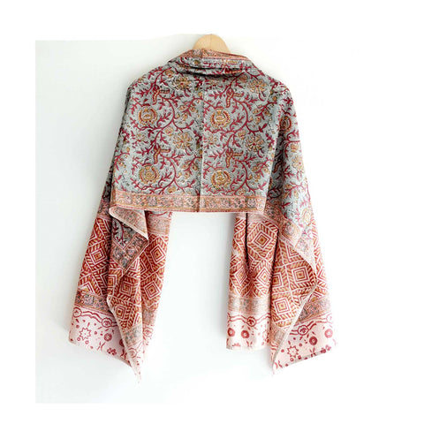 Indian Scarves Women's Kalamkari cotton stole Size  55x194 cm