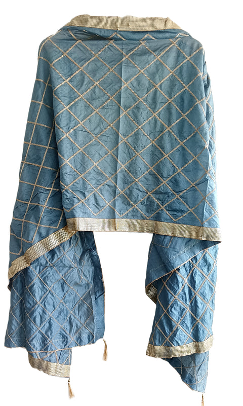 Golden Embroidery Desigen Dupatta Size W 95 Cm X L 210 Cm..