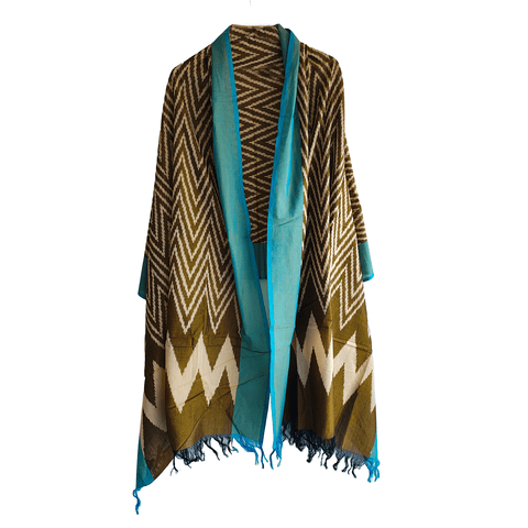 Eternal Beauty Handwoven Pochampally Ikat Silk Dupatta with Zari Elegance