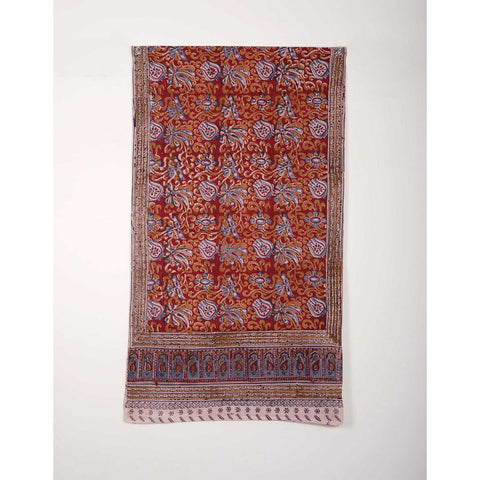 Indian Scarves Women's Kalamkari cotton stole Size  55x194 cm
