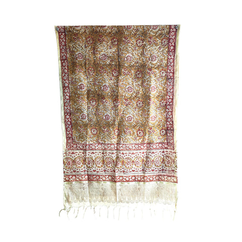 Chanderi Hand Block Printed Duptta