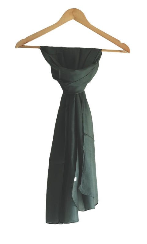 Silk Stole, Plain Multi Color, 51 cm Width x 65 cm Length, Lightweight