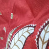 Khadi Cotton Silk Red Color Leafs Design Print Dupatta