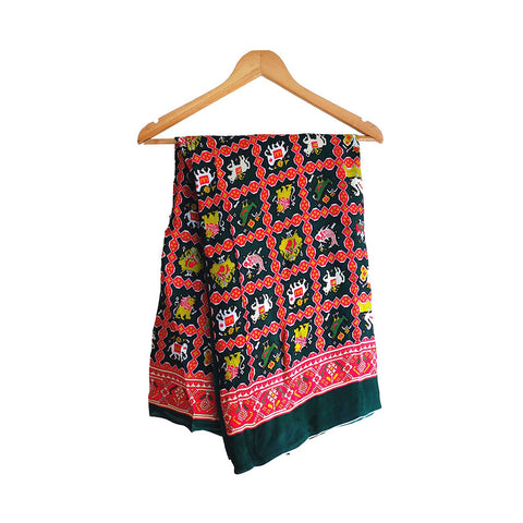 India Scarves Semi Gaji Silk Bandhani Dupatta