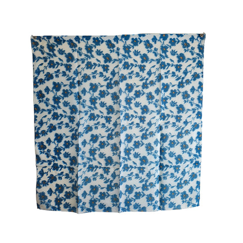 Floral Patterned Silk Square Scarf 100 X 100 Cm