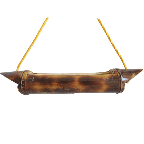 Handcrafted boat Hanging Planter with Dried Bottle Guard
