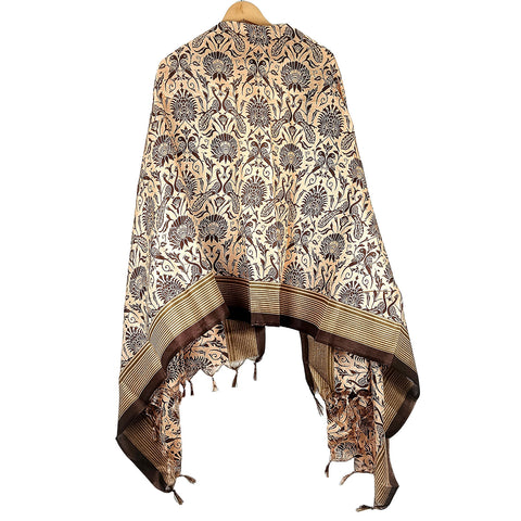 Art Silk parrots Design Printed Dupattas with Tassels