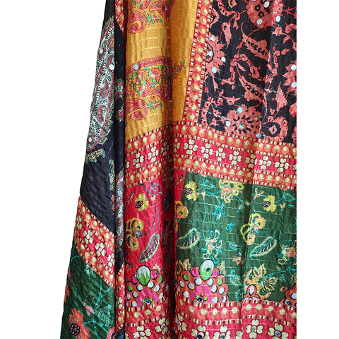 Pakistani Digital Printed Chinnon Fancy Heavy Mirror Work Dupatta