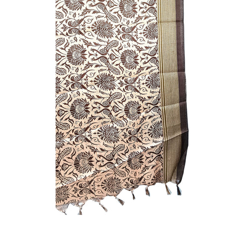 Art Silk parrots Design Printed Dupattas with Tassels