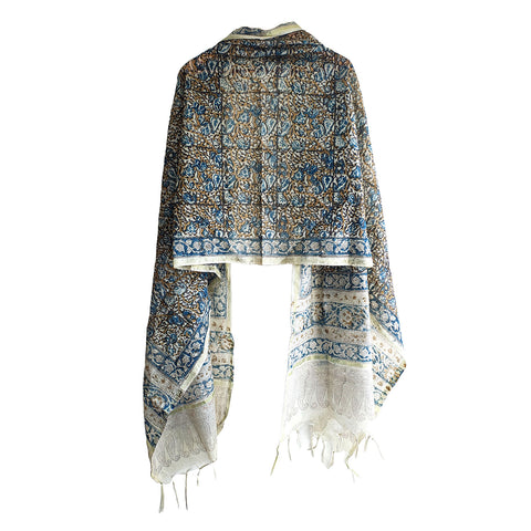 Chanderi Hand Block Printed Duptta