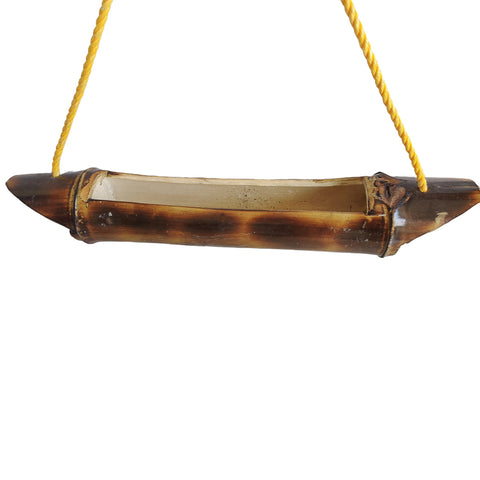 Handcrafted boat Hanging Planter with Dried Bottle Guard