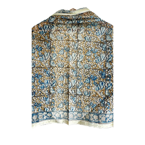 Chanderi Hand Block Printed Duptta