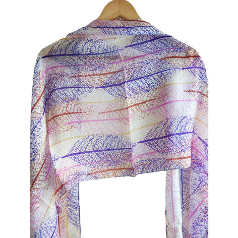 Silk Scarf with Botanical Print