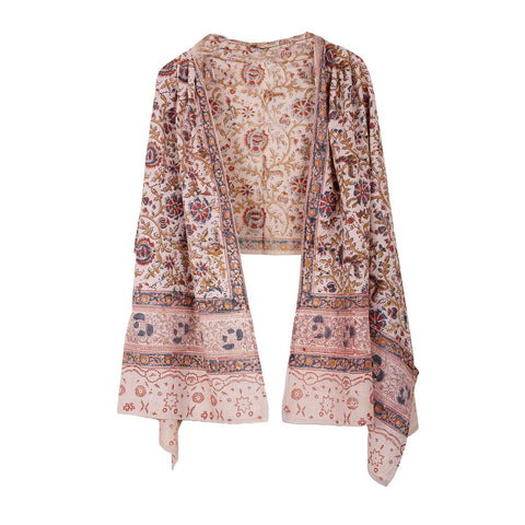 Indian Scarves Women's Kalamkari cotton stole Size  55x194 cm