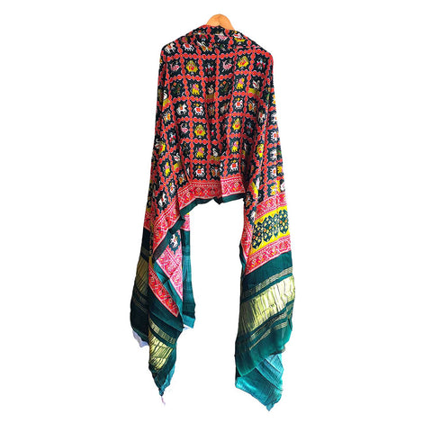 India Scarves Semi Gaji Silk Bandhani Dupatta