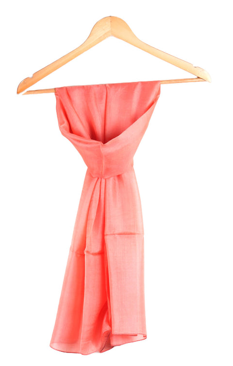 Silk Stole, Plain Multi Color, 51 cm Width x 65 cm Length, Lightweight