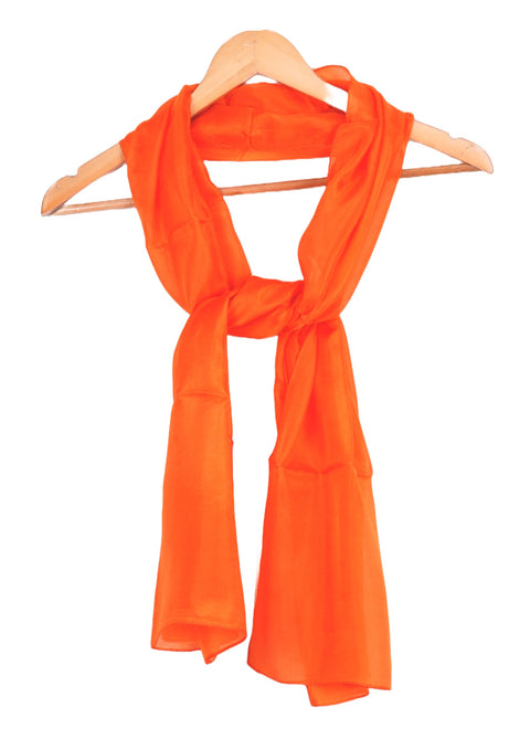 Silk Stole, Plain Multi Color, 51 cm Width x 65 cm Length, Lightweight