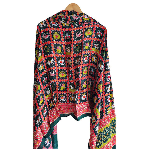 India Scarves Semi Gaji Silk Bandhani Dupatta