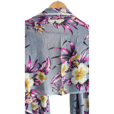 Women's Reversible Silk Viscose Summer Stole, with Fringe Tassels, 185 x 75 cm
