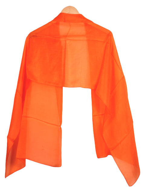 Silk Stole, Plain Multi Color, 51 cm Width x 65 cm Length, Lightweight