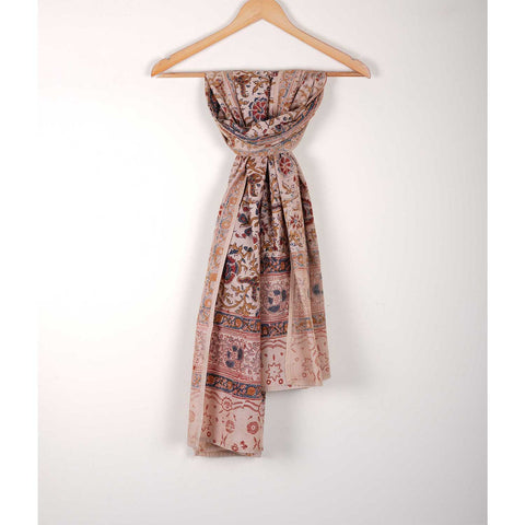 Indian Scarves Women's Kalamkari cotton stole Size  55x194 cm