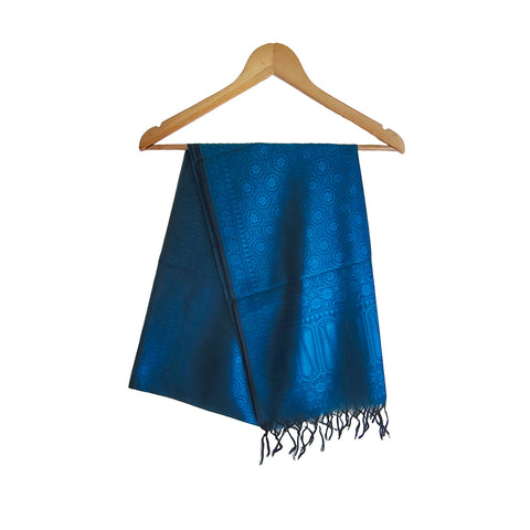 Banarasi Silk Stole - Elegant Floral Motifs