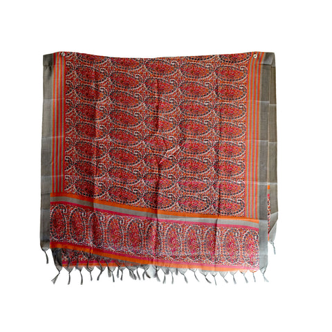 Khadi Cotton Floral Printed Design Dupatta