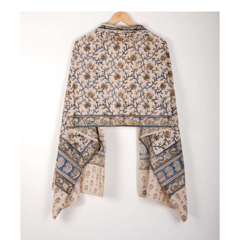 Indian Scarves Women's Kalamkari cotton stole Size 73x194 cm