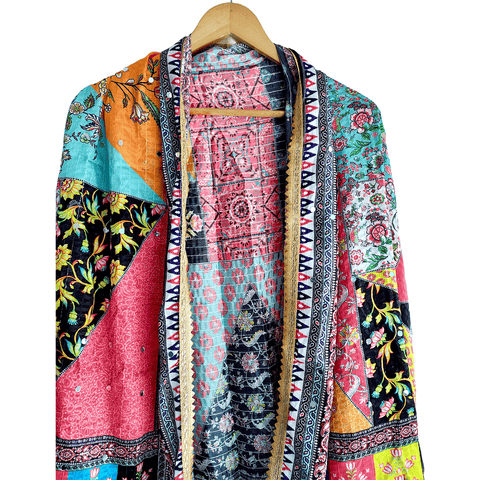 Pakistani Digital Printed Chinnon Multicoloured Dupatta With Heavy Mirror Work