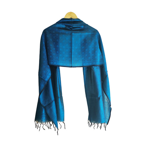 Banarasi Silk Stole - Elegant Floral Motifs