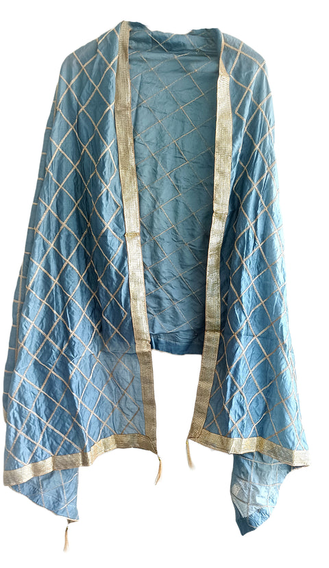 Golden Embroidery Desigen Dupatta Size W 95 Cm X L 210 Cm..