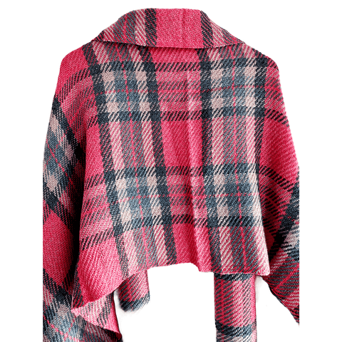 Earthy Elegance Embroidered Wool Stole | Red | Warm Winter Wrap for Women
