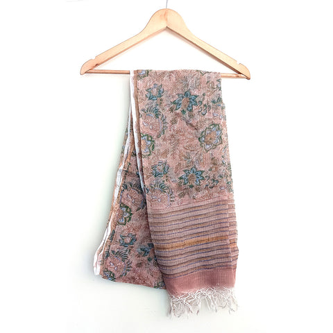 Kota Doria Hand Block Printed Duptta