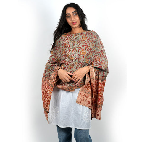 Indian Scarves Women's Kalamkari cotton stole Size  55x194 cm