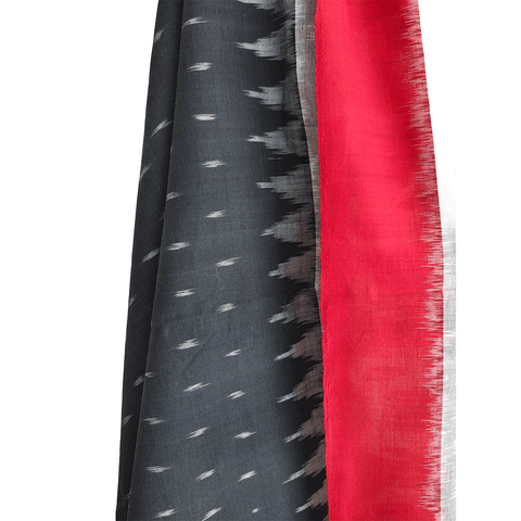 Eternal Beauty Handwoven Pochampally Ikat Silk Dupatta with Zari Elegance